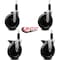 Service Caster 6'' Phenolic Wheel Swivel 1-1/8'' Expanding Stem Caster Set 2 Brakes, 4PK SCC-EX20S615-PHR-2-PLB-2-118 - alternate 3